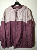 Coupe-vent à capuche doublure polaire pour femme Columbia bordeaux et crème taille 3X 116