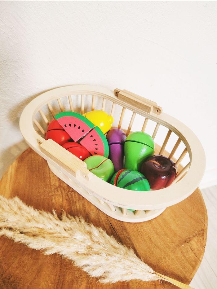 🍓Dinette corbeille de fruits et légumes en bois à scratch - photo numéro 3