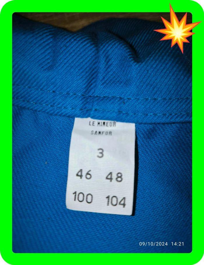 Rare Veste bleu Vintage de travail Le Mineur taille 46/48 - photo numéro 5