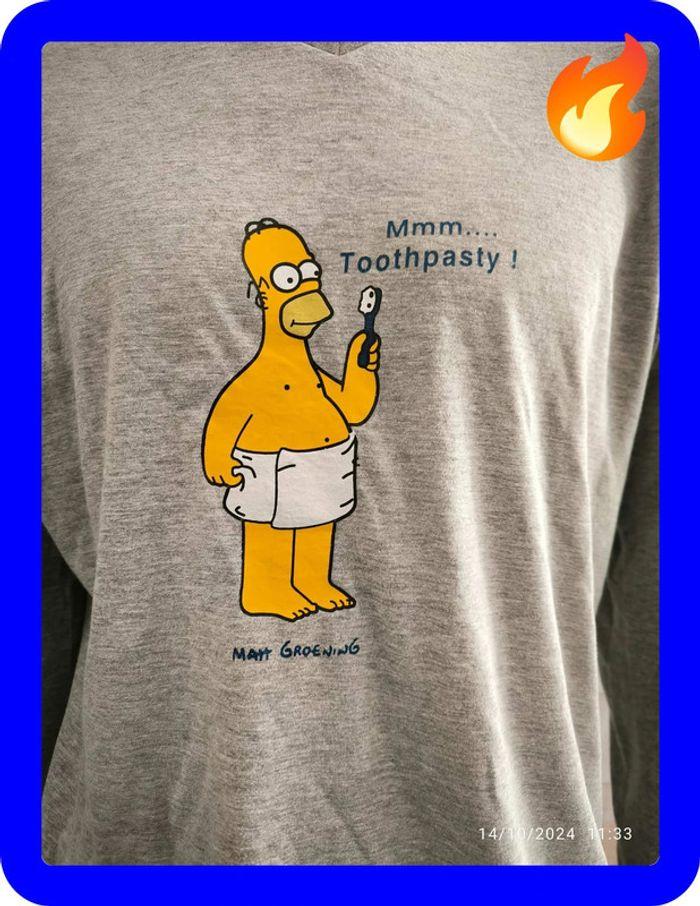 T-shirt manches longues vintage the Simpsons taille l/xl - photo numéro 2