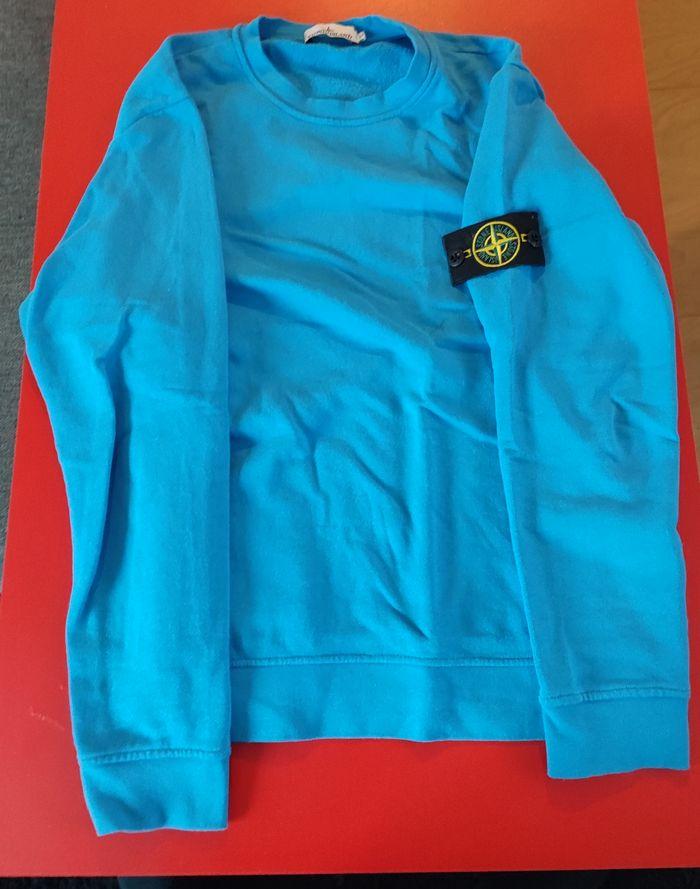 Pull stone island bleu ciel L - photo numéro 1