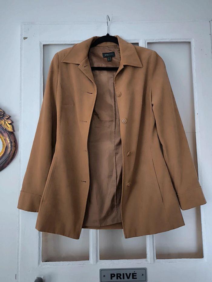 🤎 Veste blazer suédine Camel Mango vintage 36 🤎 - photo numéro 6