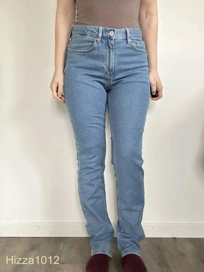 Jean taille haute bleu clair H&M taille 38 💖 - photo numéro 2