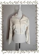 Blouson court en polaire velours blanc taille XS