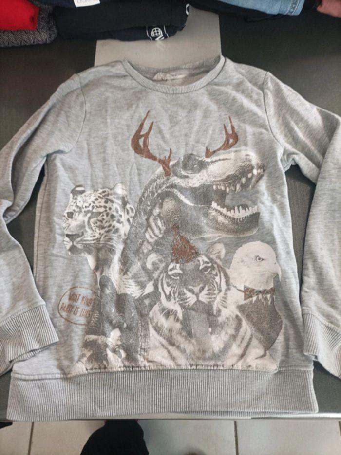 Pull H&M 8/10 ans dinosaure - photo numéro 1