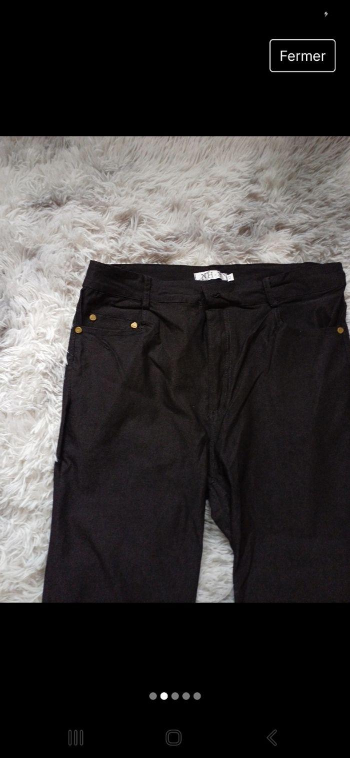 Pantalon uni noir neuf - photo numéro 2