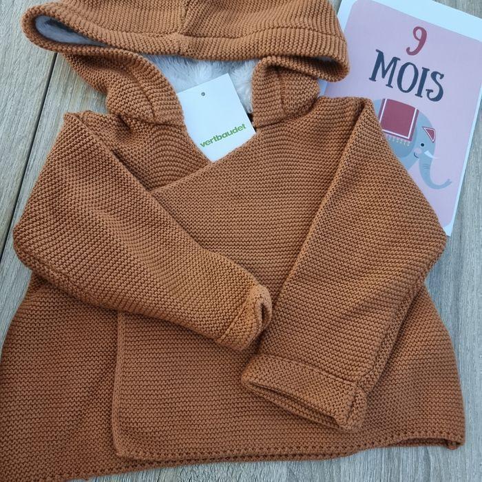 NEUF (non porté)🤩😍 SUPERBE GILET/CARDIGAN avec capuche doublée sherpa 9 MOIS arçon ou mixte 

🤩😍👌 - photo numéro 2