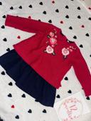 Robe rouge chaude fille 12mois