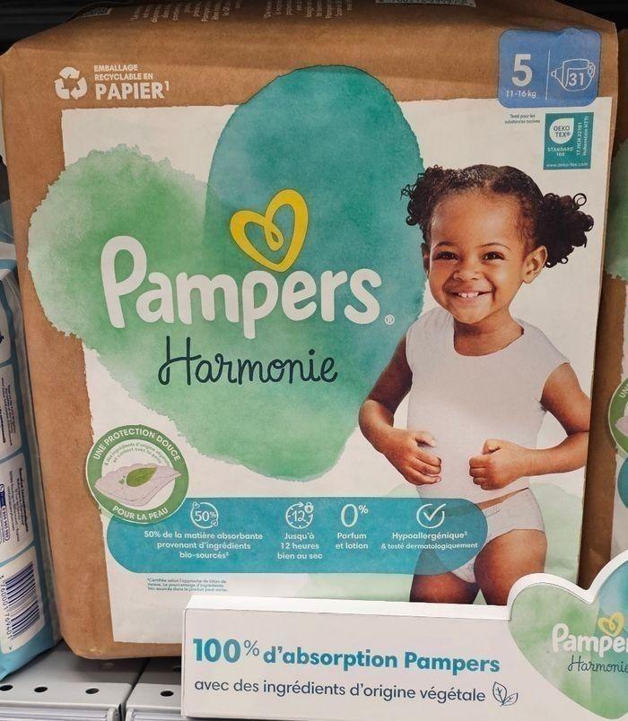 62 Couches Pampers Harmonie Taille 5 - de 11 à 16 kg - photo numéro 2