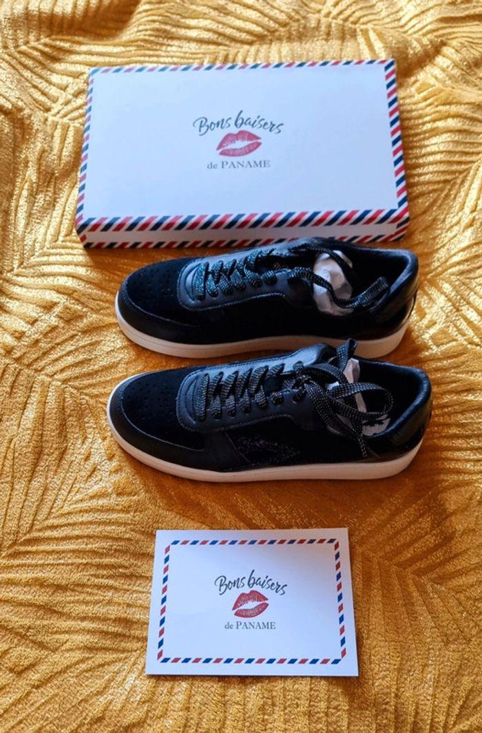 Baskets en cuir Loulou Noir T. 38 💋 Bons baisers de Paname 💋 - photo numéro 3