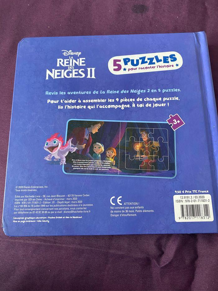 Livre puzzle 5 puzzle reine des neige frozen II Disney - photo numéro 2