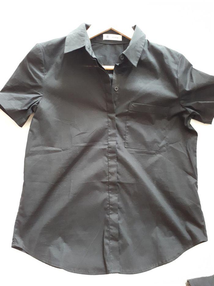 Chemise noire manches courtes - photo numéro 1