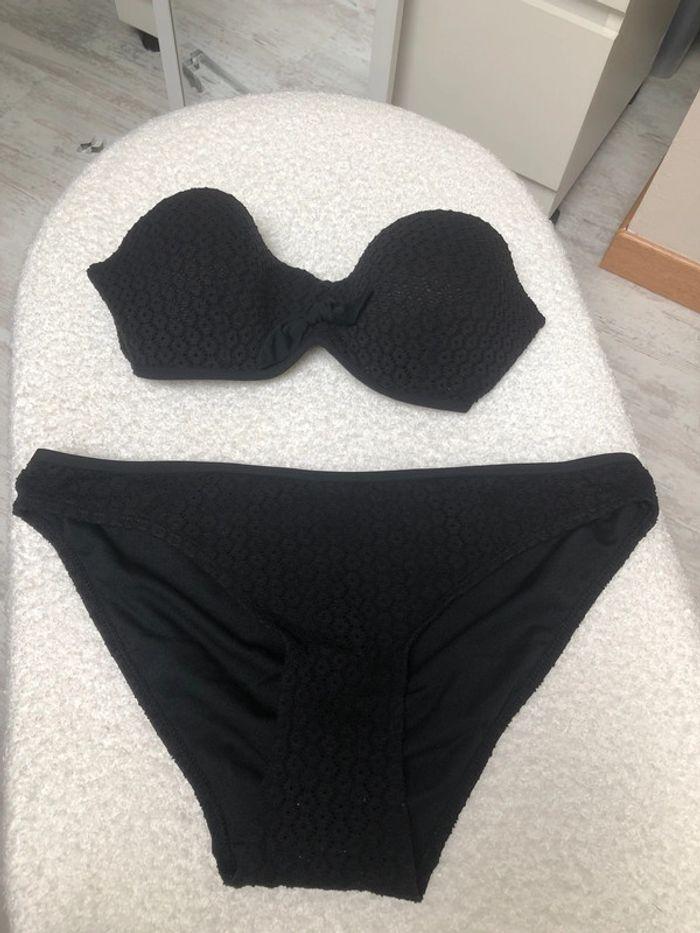 Maillot de bain, deux pièces noires camaïeu, taille 36 - photo numéro 1