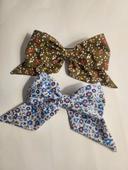 2 barrettes fleur liberty