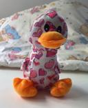 Petit canard coeur en peluche