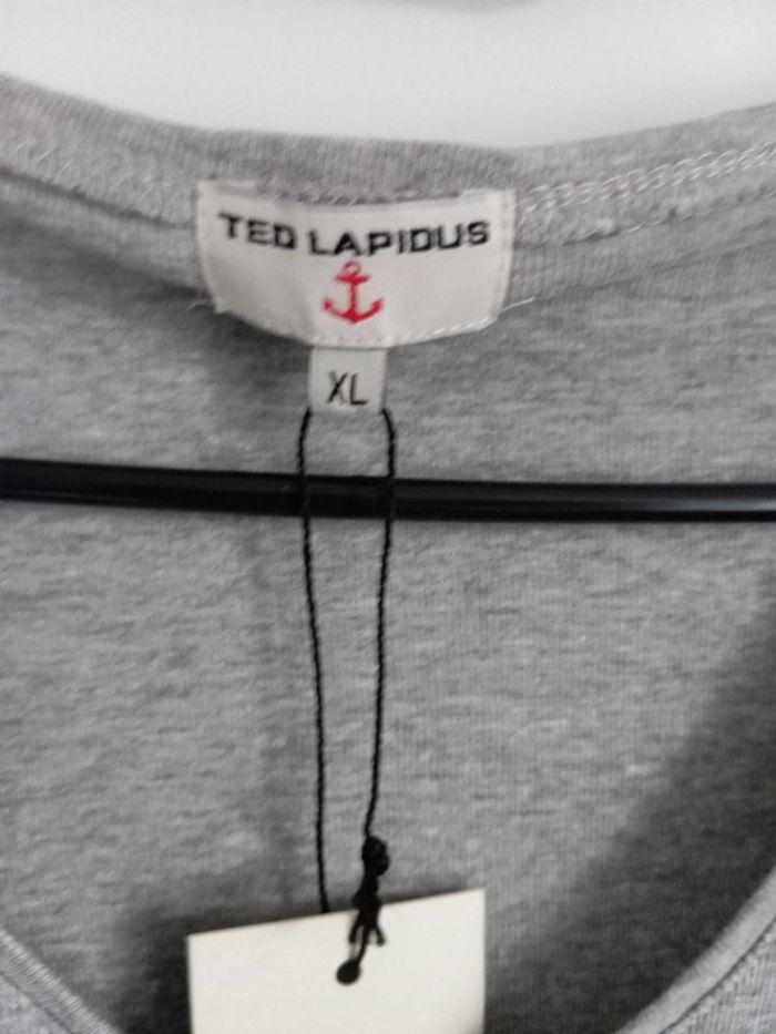 Tee-shirt Ted Lapidus gris bateau sur l'O - photo numéro 4