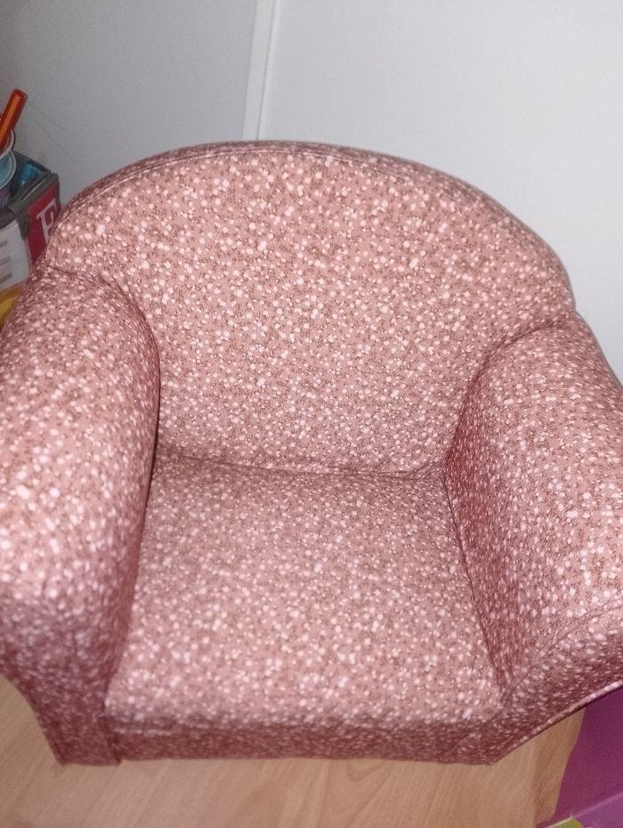 Fauteuil enfant rose à motifs - photo numéro 2