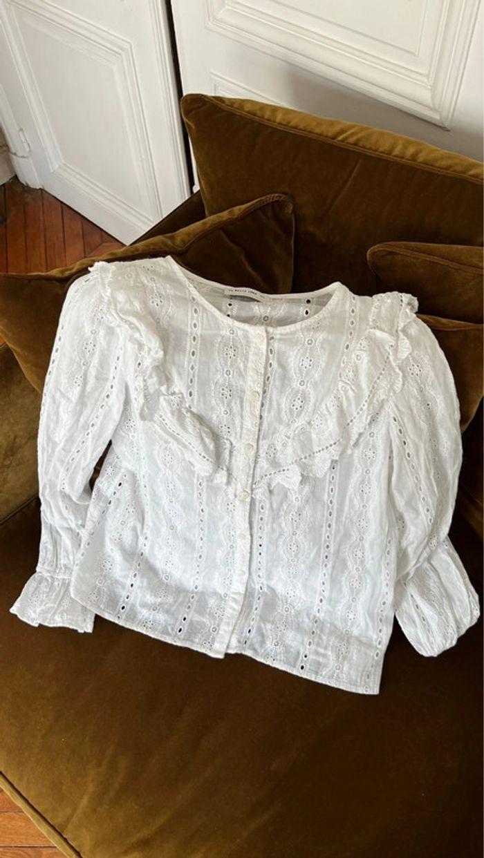 Blouse blanche broderie - photo numéro 9