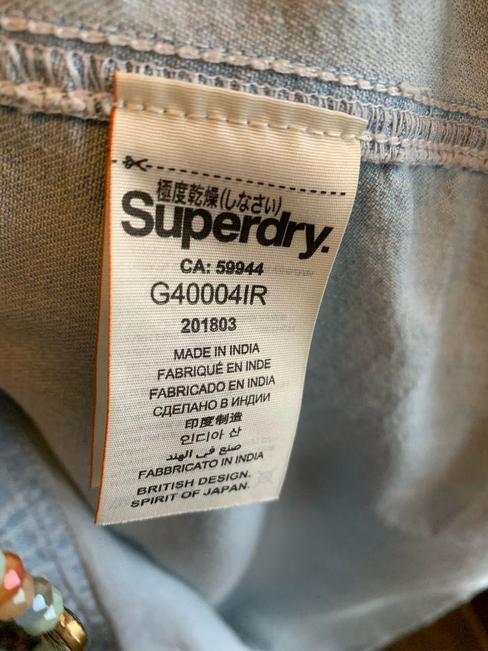 Chemise en jean bleu et roses brodées Superdry - photo numéro 5