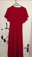 Robe longue rouge bordeaux