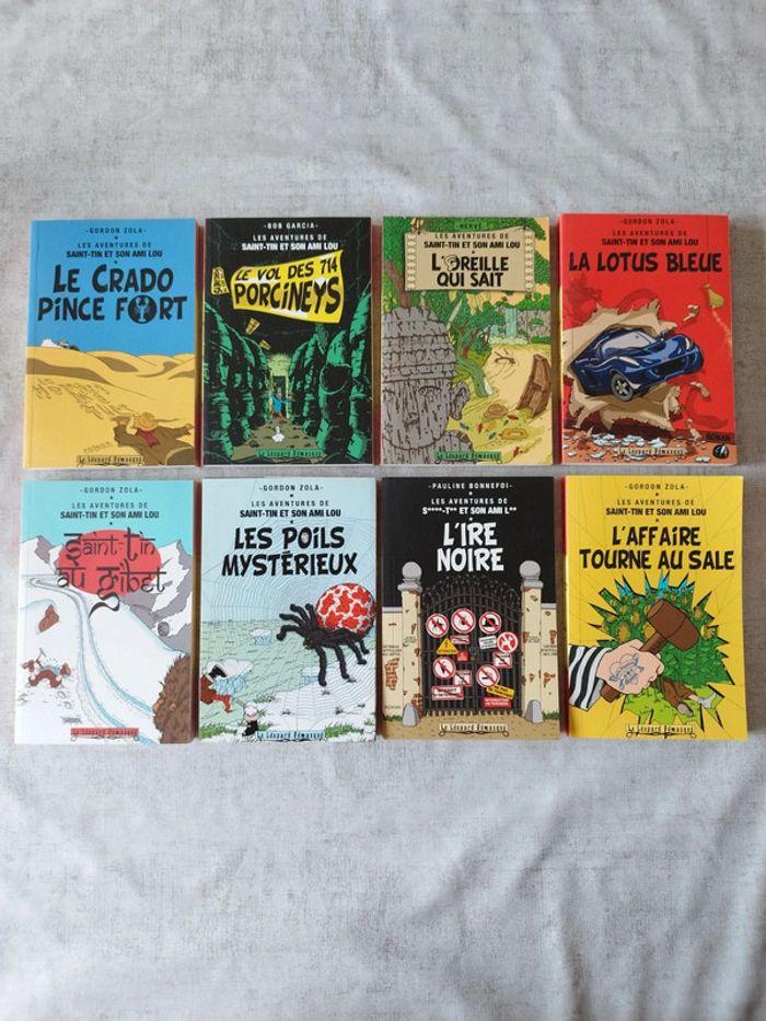 Lot 8 livres Les aventures de Saint-Tin et son ami Lou - photo numéro 1