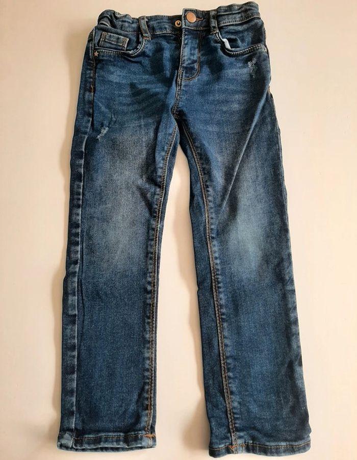 Jeans slim vertbaudet marine taille 4 ans / 104 cm - photo numéro 1