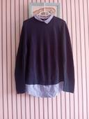 Pull effet 2 en 1 taille XL