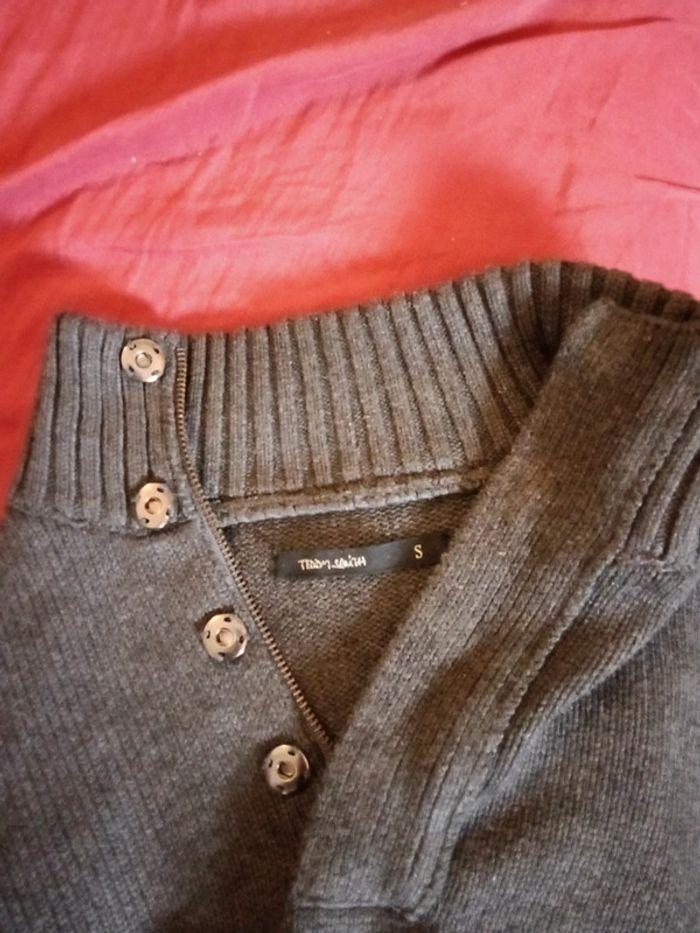 Pull d'hiver Teddy Smith gris foncé en laine de taille S - photo numéro 9