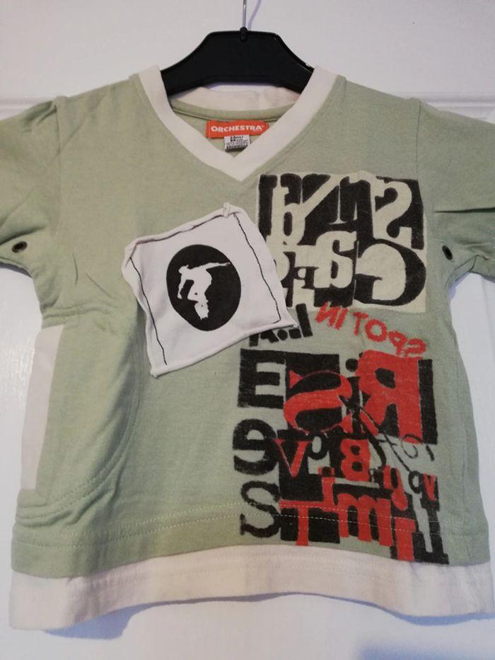 Tee shirt vert clair 2 ans - photo numéro 1