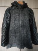 Manteau laine gris & noir 13 ans Name It