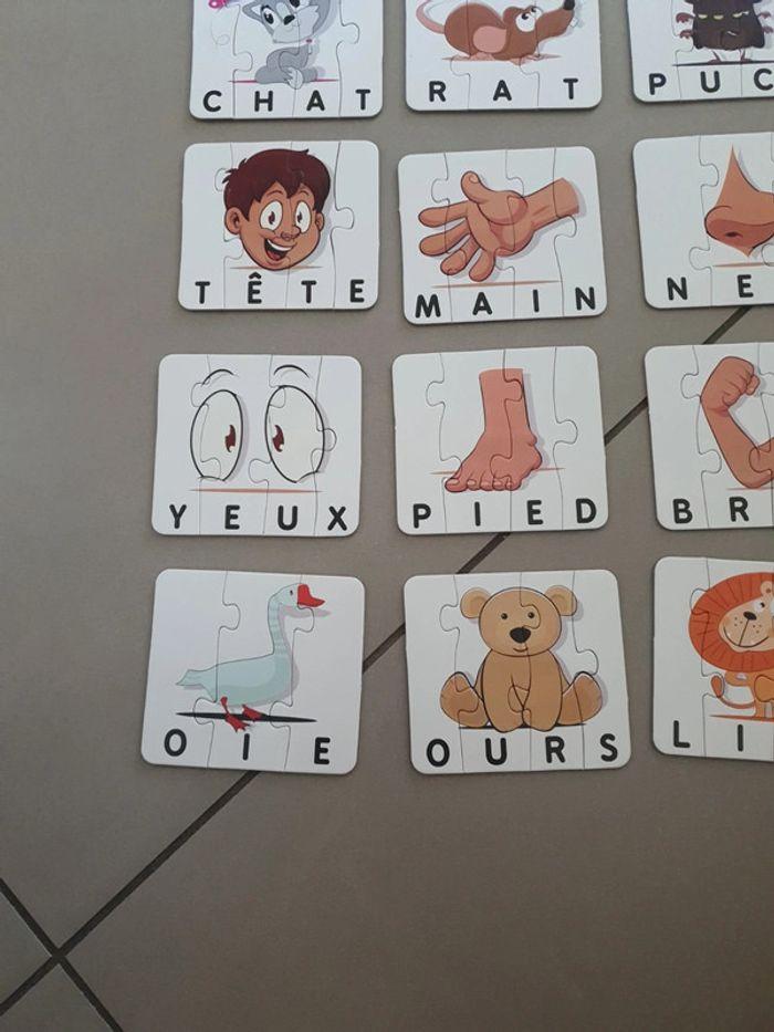 Lot de 12 mini puzzles d'apprentissage mots - photo numéro 2