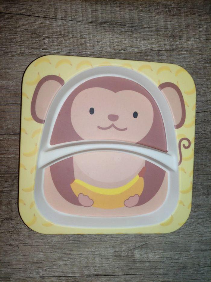 Assiette enfant singe