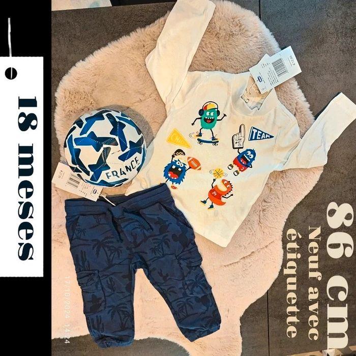 🚨Offre 🚨Ensemble Chicco garçon pull a cou roulé /pantalon cargo coton 18 mois|menino |bambino|🚨 - photo numéro 1