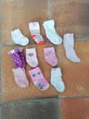 Lot de 10 chaussettes bébé fille 18/20