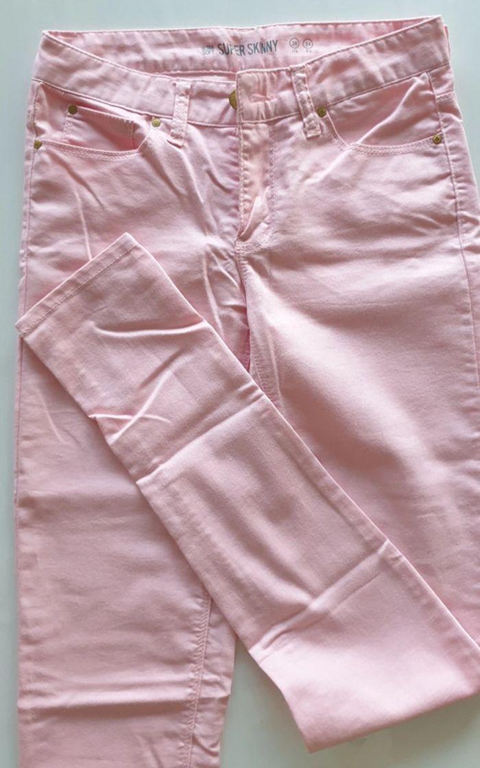 Pantalon toile rose - photo numéro 1