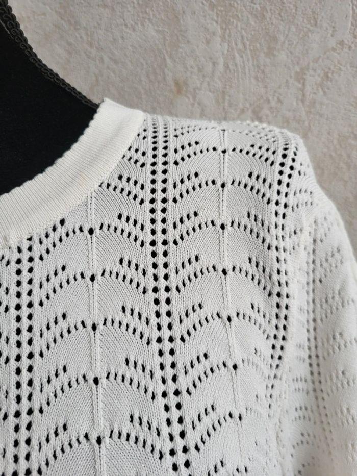 Pull ajouré blanc taille 44 - photo numéro 3