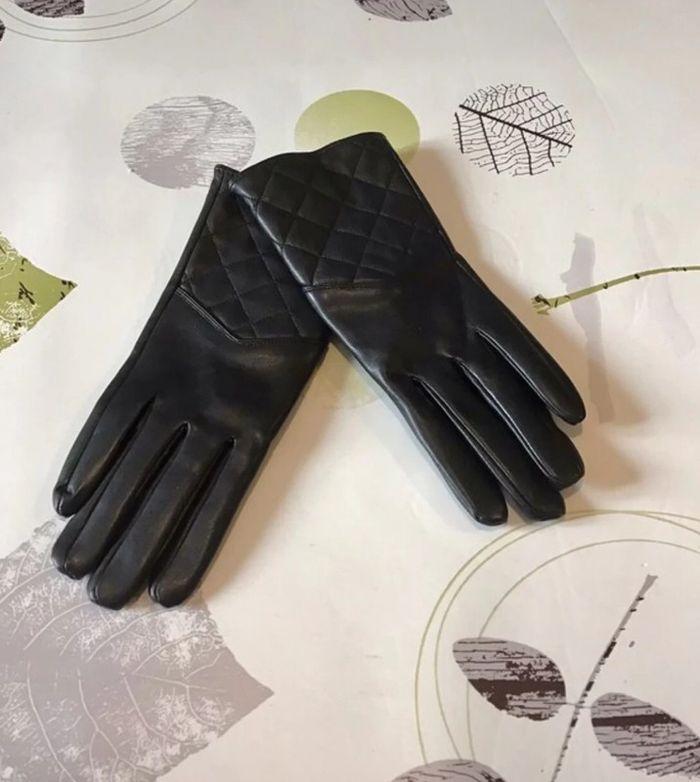 Gants femme simili cuir noir taille 7 /8 marque Yo - photo numéro 1