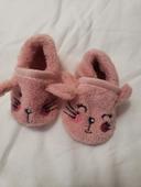 Chausson lapin rose pilou pilou 3 mois