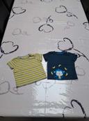 ensemble  de 2 tee  shirts  taille 3-6mois