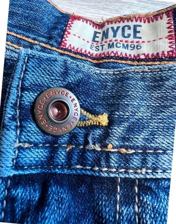 🩳 Short vintage brodé hip hop Enyce en jean Bleu Taille L 🩳 - photo numéro 18