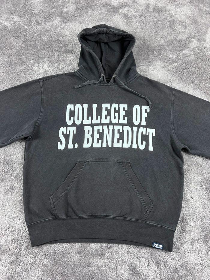 👕 Sweat à capuche Veste University Rare Vintage y2k 90s 2000s College Of St Benedict Noir Taille S 👕 - photo numéro 6