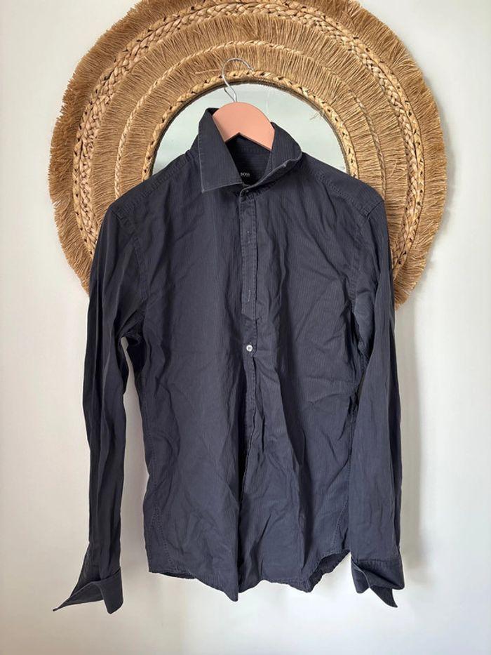 Chemise manches longues marine Hugo boss 40/L - photo numéro 1