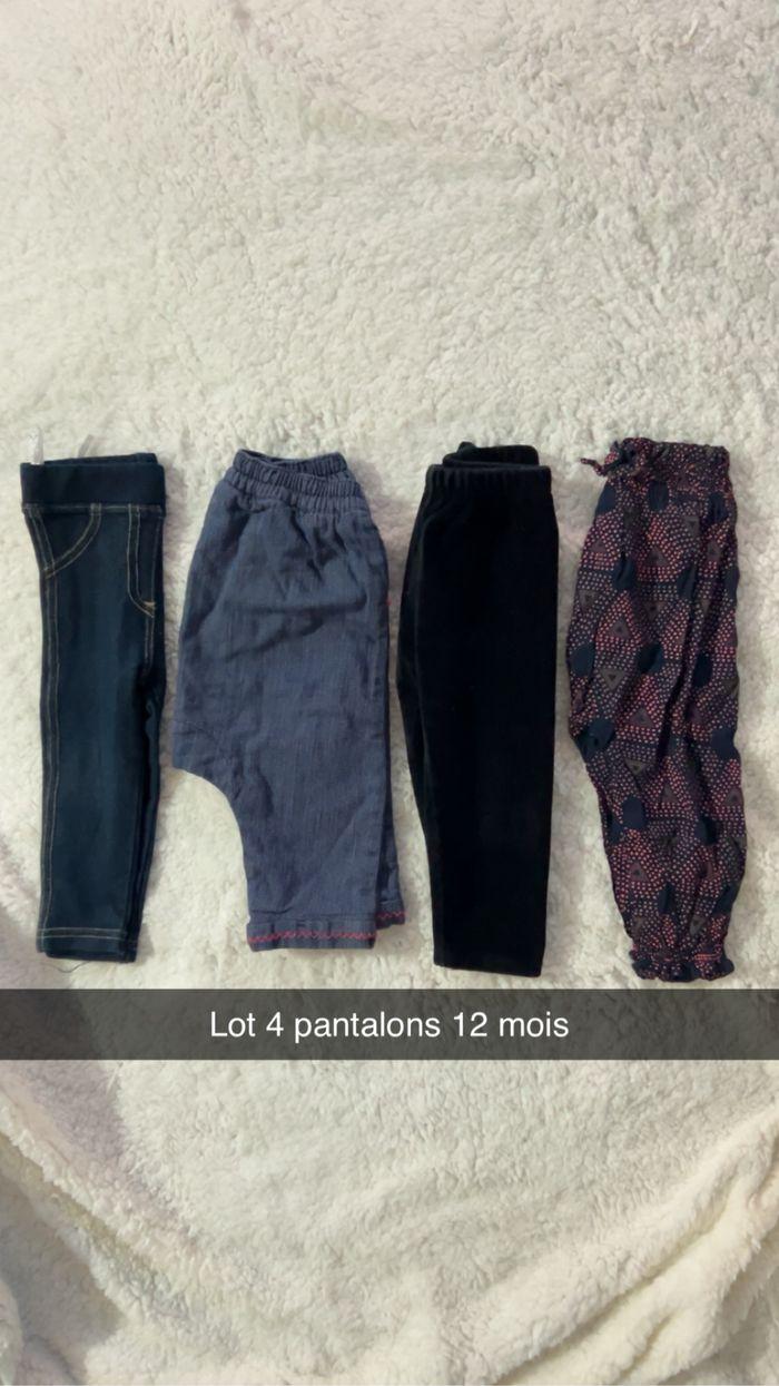 Lot 4 pantalons 12 mois - photo numéro 1