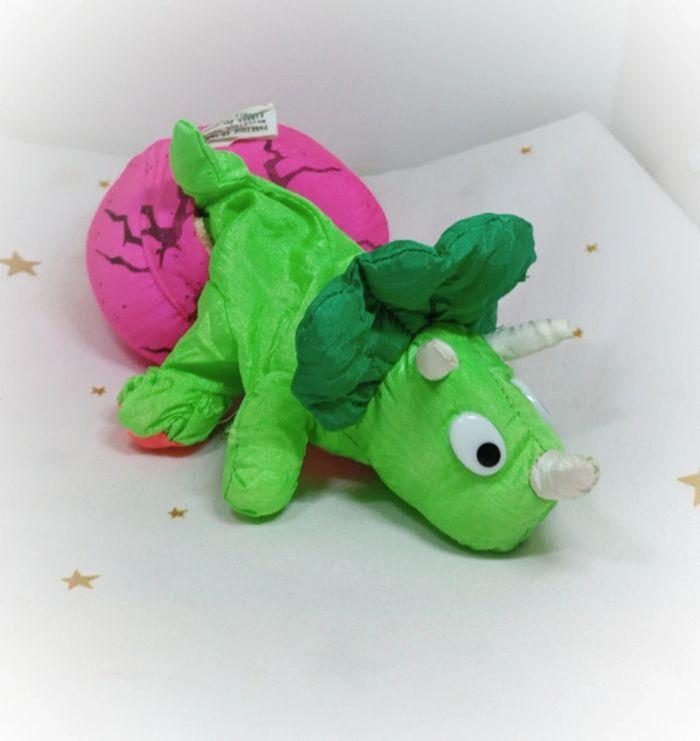 Dinosaure peluche doudou petit puffalump egg newborn bébé baby œuf éclot éclore j&h junior loisirs - photo numéro 2