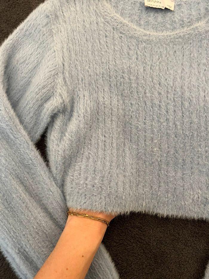 Pull bleu pastel Bershka - photo numéro 3