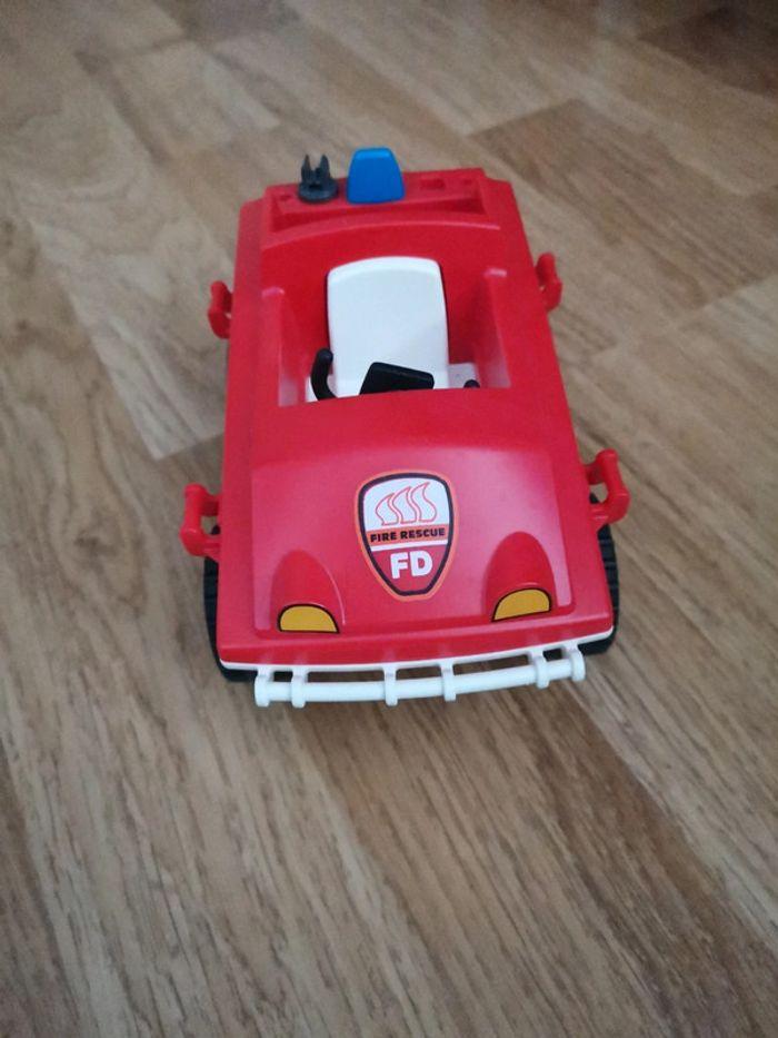 Voiture et hélicoptère pompier Playmobil - photo numéro 4