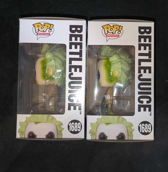 Lot 2 Figurines Funko Pop / Beetlejuice N°1689 / Beetlejuice ( 1 Chase + 1 Normal ) - photo numéro 2