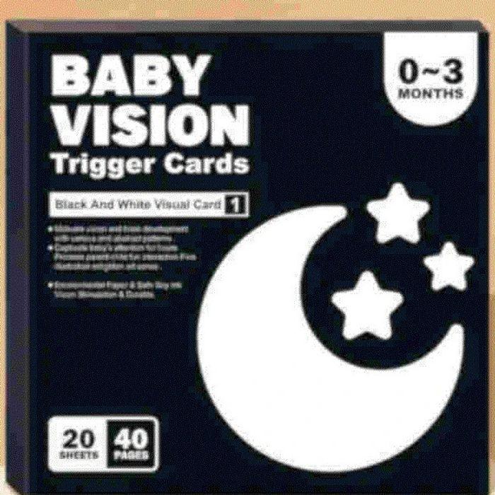 🎨 Cartes Flash Baby Vision 40 Motifs Stimulants 👶 Développement Cognitif 0-3 Mois - photo numéro 2