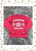 👕 Sweat à capuche Veste University Rare Vintage y2k 90s 2000s London England rouge Taille S 👕