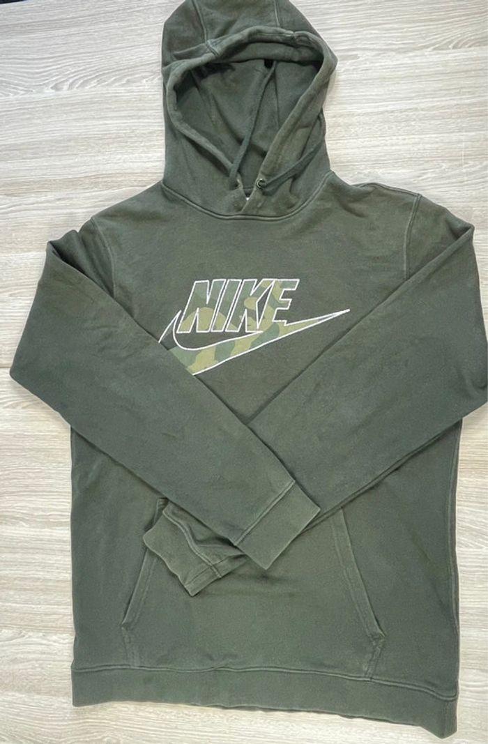 Sweat capuche nike kaki swoosh M - photo numéro 1